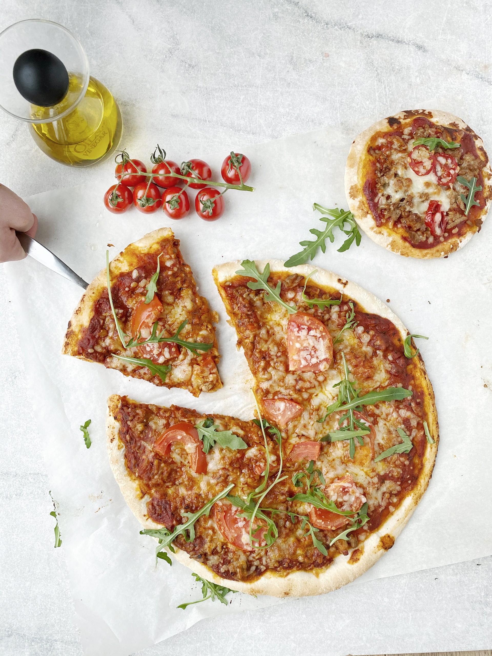 Eigengemaakte pizza’s